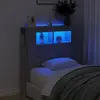 Image de vidaXL Tête de lit à LED sonoma gris 100x18,5x103,5 cm bois ingénierie