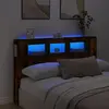 Image de vidaXL Tête de lit à LED chêne fumé 160x18,5x103,5cm bois d'ingénierie