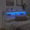 Image de vidaXL Tête de lit à LED blanc 180x18,5x103,5 cm bois d'ingénierie