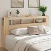 Image de vidaXL Tête de lit à LED chêne sonoma 200x18,5x103,5cm bois ingénierie