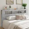 Image de vidaXL Tête de lit à LED gris béton 200x18,5x103,5cm bois d'ingénierie