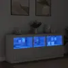 Image de vidaXL Buffet avec LED blanc