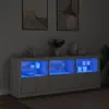 Image de vidaXL Buffet LED Blanc