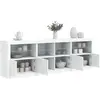 Image de vidaXL Buffet avec LED - Blanc