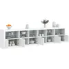 Image de vidaXL Buffet LED - Blanc