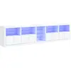 Image de vidaXL Buffet avec LED - Blanc