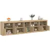 Image de vidaXL Buffet LED - Chêne Sonoma