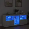 Image de vidaXL Buffet - LED Blanc