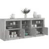 Image de vidaXL Buffet avec LED - Gris béton