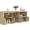 Image de VIDAXL Buffet avec LED Chêne Sonoma 181,5x37x67
