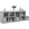 Image de vidaXL Buffet - Lumières LED Gris béton