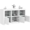 Image de VIDAXL Buffet LED Blanc
