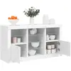 Image de vidaXL Buffet avec LED blanc 123x37x67 cm