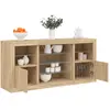 Image de vidaXL Buffet LED Chêne sonoma