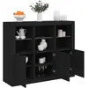 Image de VIDAXL Buffets avec LED 3 pcs noir