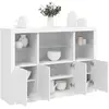 Image de vidaXL Buffets LED 3 pcs Blanc