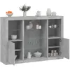 Image de Buffets LED vidaXL Gris Béton - 142.5x37x100 cm