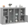 Image de vidaXL Buffets LED RVB - Gris béton