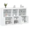 Image de vidaXL Buffet avec LED blanc