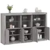 Image de vidaXL Buffet avec lumières LED gris
