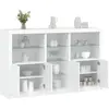 Image de vidaXL Buffet avec LED - Blanc