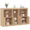 Image de vidaXL Buffet avec LED - Chêne Sonoma