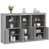Image de VIDAXL Buffet LED - Sonoma gris 162 x 37 x 100 cm
