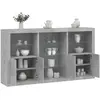 Image de vidaXL Buffet avec lumières LED gris béton