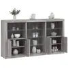 Image de vidaXL Buffet avec LED - Sonoma gris