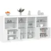 Image de vidaXL Buffet LED - Blanc