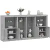 Image de VidaXL Buffet LED Gris Béton 202 cm