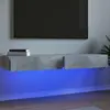 Image de vidaXL Meubles TV LED 2 pcs - Gris béton