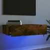 Image de vidaXL Meuble TV avec LED Chêne Fumé