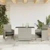 Image de vidaXL Ensemble de bistro 3 pcs - Gris clair