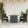 Image de vidaXL Ensemble de bistro 3 pcs - Noir