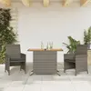 Image de VIDAXL Ensemble de bistro 3 pièces avec coussins gris