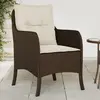 Image de vidaXL Chaises de jardin avec coussins - Lot de 2 - Marron, Résine tressée