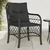 Image de vidaXL Chaises de jardin avec coussins - Lot de 2