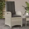 Image de vidaXL Chaise inclinable avec coussins - Gris Clair