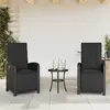 Image de VIDAXL Chaises inclinables de jardin - 2 pièces - Noir