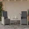 Image de vidaXL Chaises Inclinables Jardin Lot de 2 Rotin