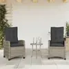 Image de vidaXL Chaises inclinables jardin - Résine - Lot de 2