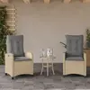 Image de vidaXL Chaises de jardin inclinables 2 pcs résine tressée