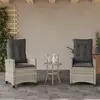 Image de vidaXL Chaises inclinables jardin lot de 2 résine tressée