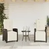 Image de vidaXL Chaises de jardin inclinables avec repose-pied - Lot de 2