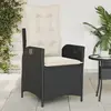 Image de vidaXL Chaise inclinable de jardin, résine tressée