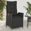 Image de VidaXL Chaise jardin inclinable - Noir Résine tressée