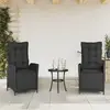 Image de vidaXL Chaises inclinables avec repose-pied