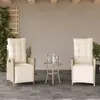 Image de vidaXL Chaises inclinables - Résine tressée - Lot de 2