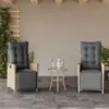 Image de vidaXL Chaises inclinables avec repose-pied - Rotin